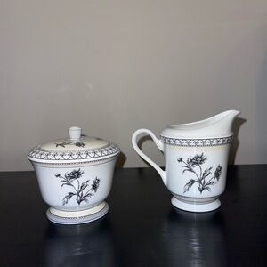 Charter Club Bone China Tuileries Floral Creamer and Sugar Set